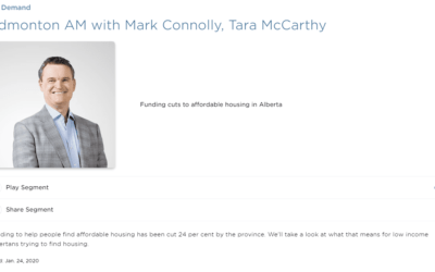 screen capture of the CBC website about Mark Connelly's radio show