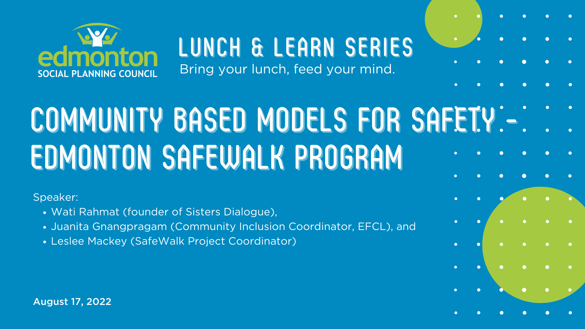 Community Based Models for Safety - Edmonton SafeWalk Program